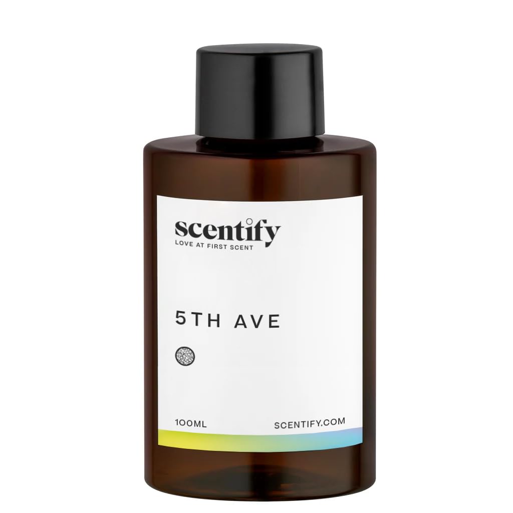 Scentify 5th Ave Aroma Oil Refill – Bergamot, Floral & Gardenia (100ml) for Oil Diffusers