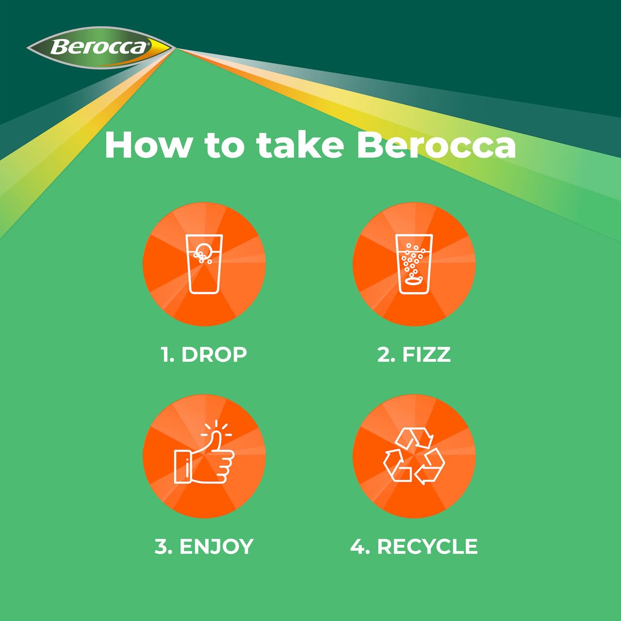 Berocca Energy Vitamin B & C Orange Flavour – 60 Pack | Effervescent Tablets
