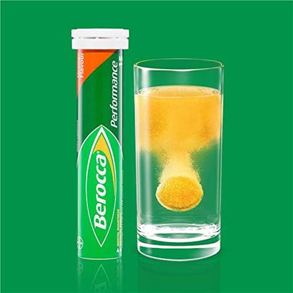 Berocca Orange Effervescent Tablets 45-Count | 12 Vitamins & Minerals