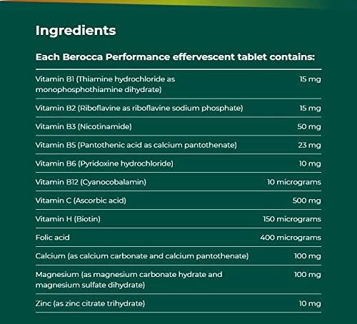 Berocca Orange Effervescent Tablets 45-Count | 12 Vitamins & Minerals