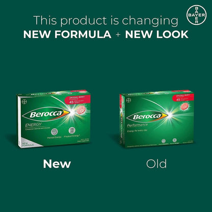 Berocca Performance Original Berry - 45 Effervescent Tablets | Energy & Focus