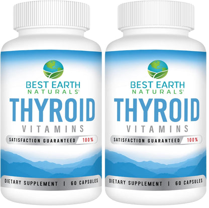 Best Earth Naturals Thyroid Support – 60 Capsules, Pack of 2