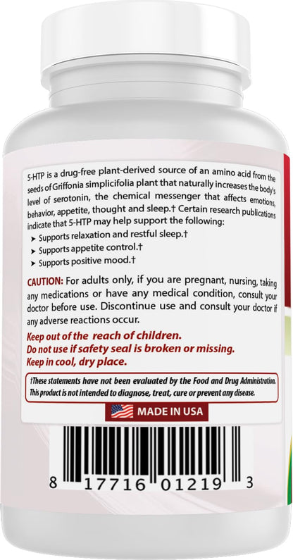 Best Naturals 2-Pack 5-HTP (5-hydroxytryptophan) 100 mg - 120 Capsules
