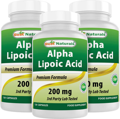Best Naturals Alpha Lipoic Acid 200 mg – 120 Capsules (Pack of 3)