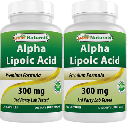 Best Naturals Alpha Lipoic Acid 300 mg – 120 Capsules (Pack of 2)