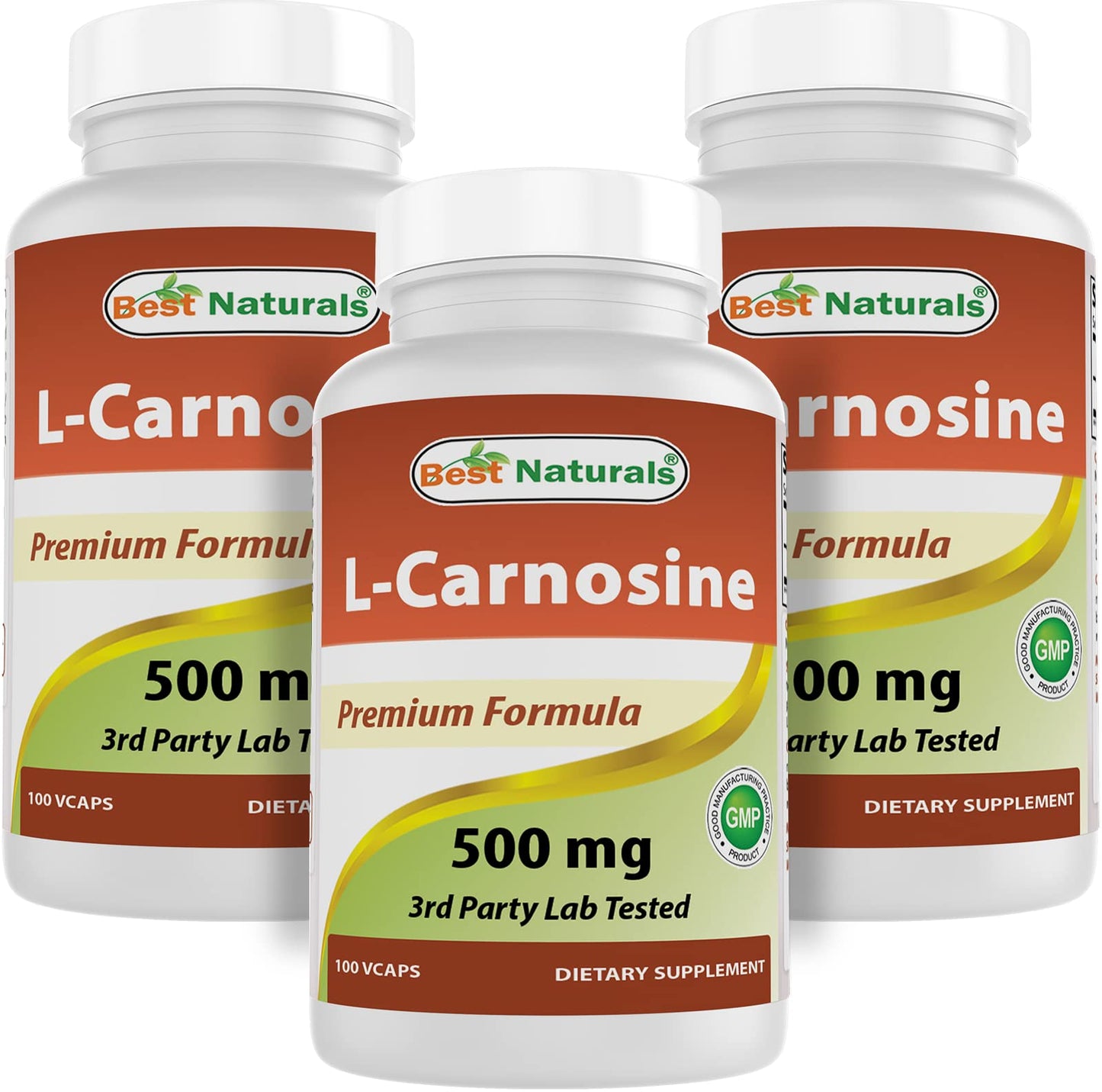 Best Naturals L-Carnosine 500 mg – 100 Vcaps (Pack of 3)