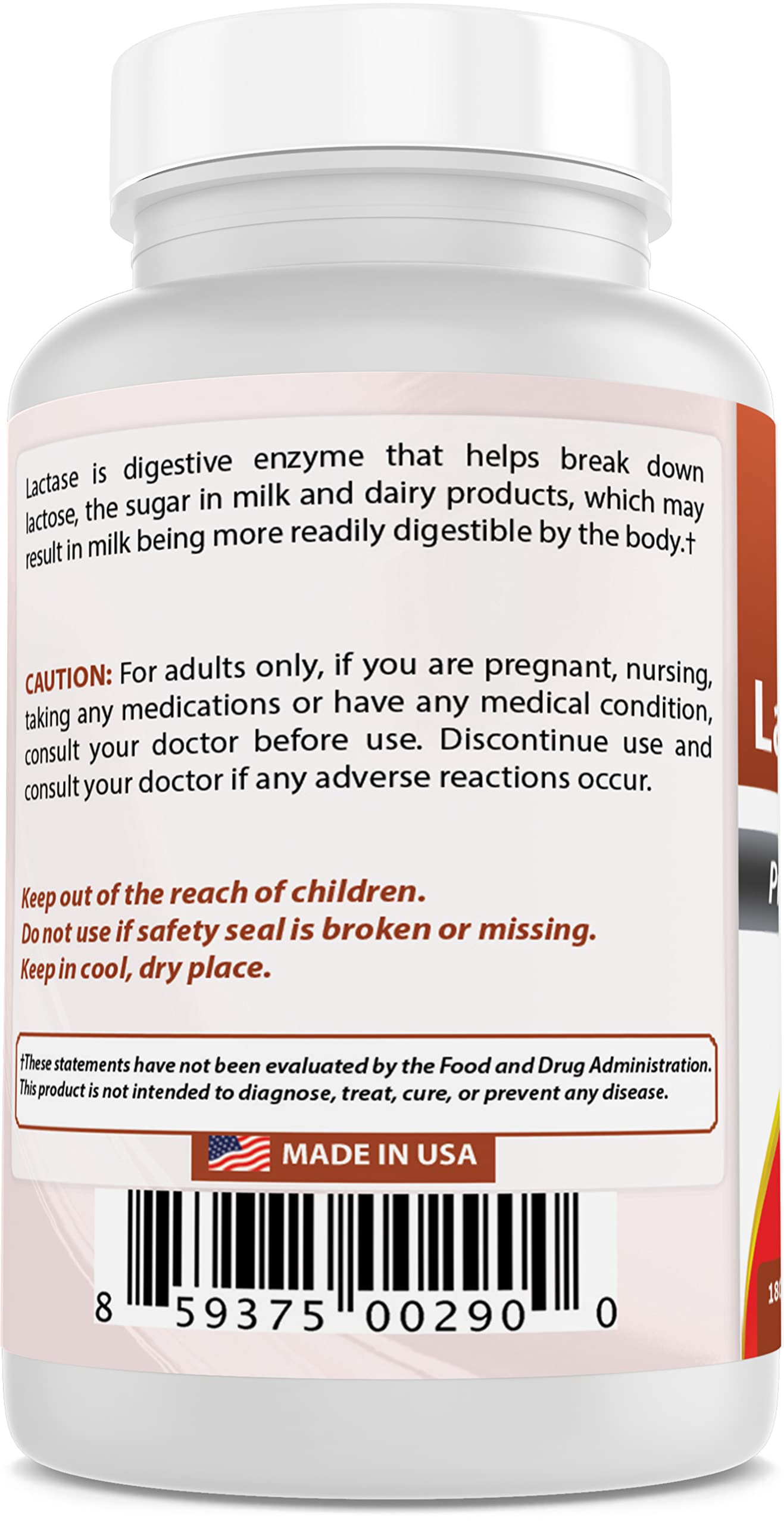 Best Naturals Fast Acting Lactase Enzyme 3000 FCC ALU - 180 Tablets (Pack of 3)