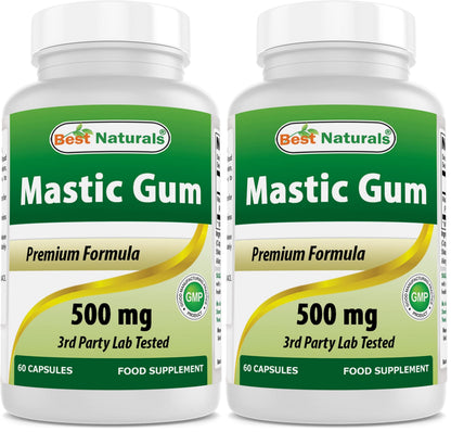Best Naturals Mastic Gum 500 mg – 60 Capsules (Pack of 2)