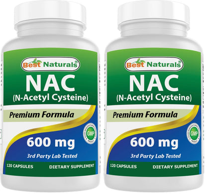Best Naturals NAC 600 mg – 120 Capsules (Pack of 2) | N-Acetyl Cysteine