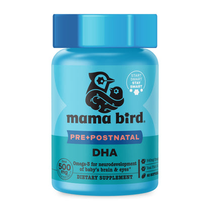 Best Nest Wellness Mama Bird Prenatal DHA – Omega-3 DHA & EPA for Pregnancy | 60 Softgels