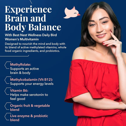 Best Nest Wellness Women's Multi Plus – Brain & Body Support, Gentle Iron