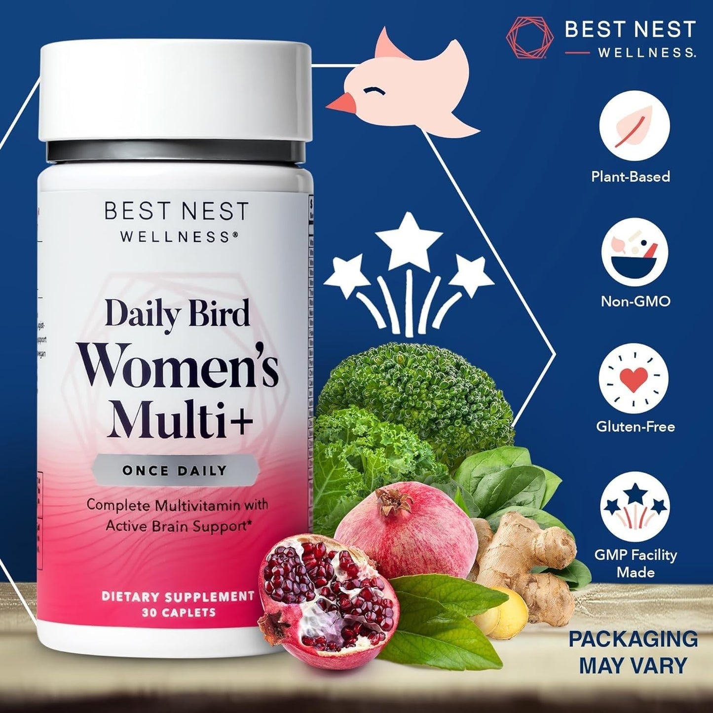 Best Nest Wellness Women's Multi Plus – Brain & Body Support, Gentle Iron