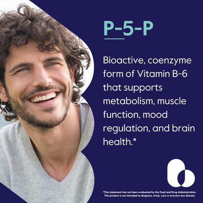 BESTVITE P-5-P 100mg – 240 Vegetarian Capsules | Coenzymated Vitamin B6 (Non-GMO, Vegan, Gluten Free, No Stearates)