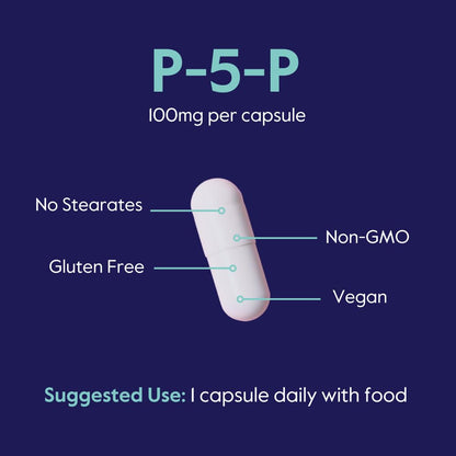 BESTVITE P-5-P 100mg – 240 Vegetarian Capsules | Coenzymated Vitamin B6 (Non-GMO, Vegan, Gluten Free, No Stearates)
