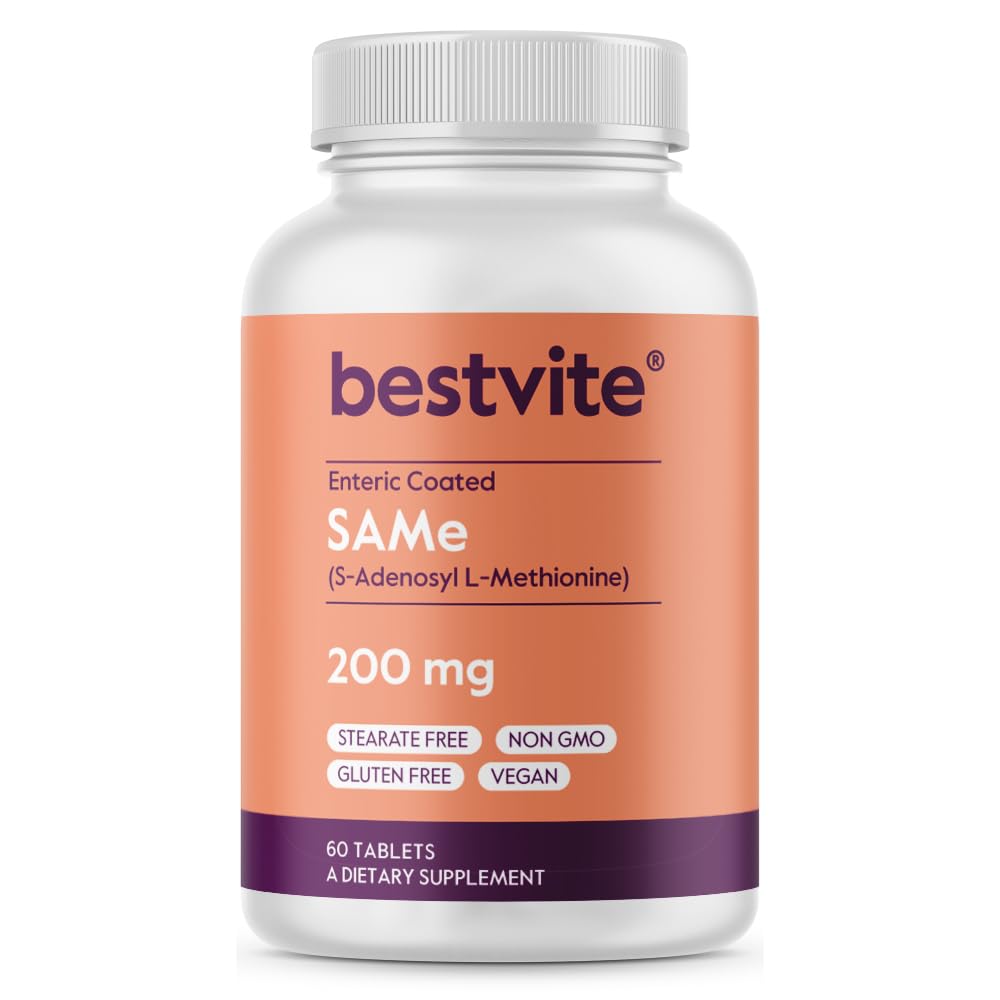BESTVITE SAM-e 200mg (60 Tablets) – Premium Italian Ingredient | Enteric Coated