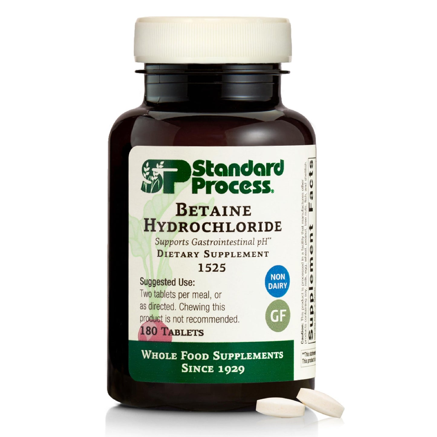 Betaine Hydrochloride Supplement 180 Tablets | Digestive pH Support & Iron Absorption - Gluten-Free