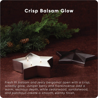 Bethlehem Lights Set of 2 Silver Star-Shaped Candles – Smokeless, Dripless Holiday Decor