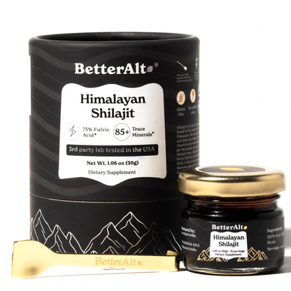 Better Alt Himalayan Shilajit Resin – High Potency Gold Grade, 400 mg, 150 Servings, Lab-Tested, Energy & Immune Support