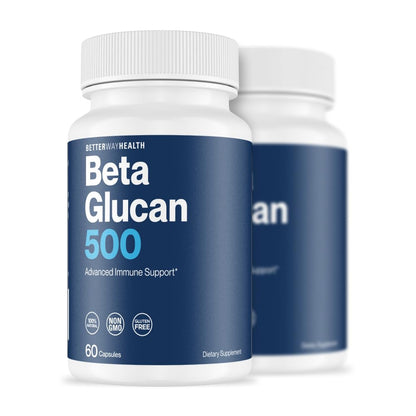 Better Way Health Advanced Immune Readiness Beta Glucan 500 — 500mg, 60 Capsules (Pack of 2)