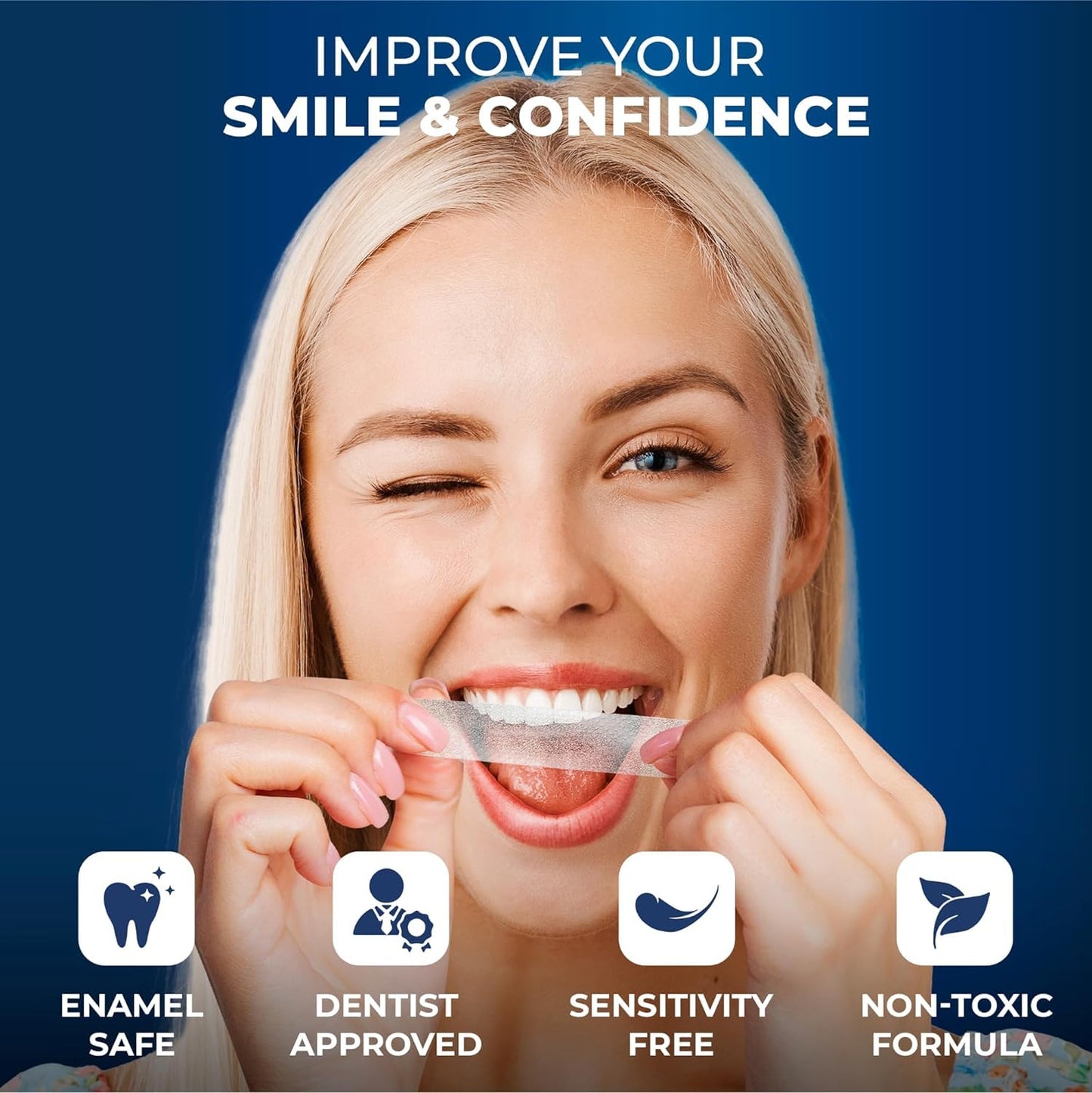BetterWhite Teeth Whitening Strips – 28 Strips (14 Treatments) – Enamel Safe