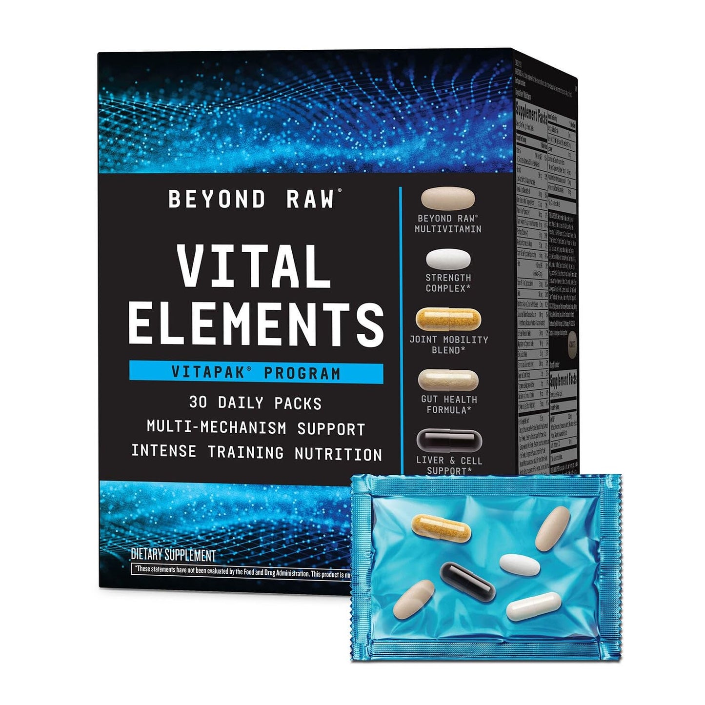 BEYOND RAW Vital Elements Vitapak Program – 5-in-1 Vitamin Pack (30 Packets)