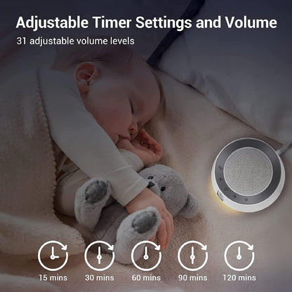 BGOVERSS White Noise Sound Machine — 20 Sounds, 10 Night Light Colors, 5 Timers