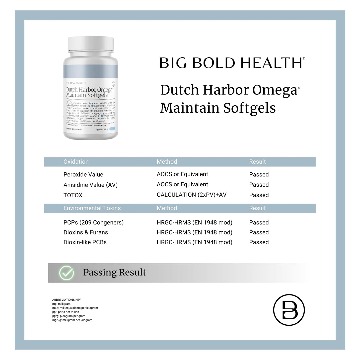 Big Bold Health Dutch Harbor Omega Maintain Softgels | Premium Alaskan Cod Liver Oil (120 Count) | MSC Certified
