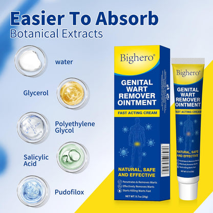 Bighero 2-Pack Wart Fast Acting Gel – Genital Warts, Plantar Warts, Common Warts & Corn