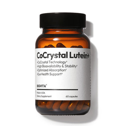 BIGVITA CoCrystal Lutein+ 3-in-1 Eye Support | Fast-Absorbing Lutein, Zeaxanthin & Astaxanthin | 60 Capsules