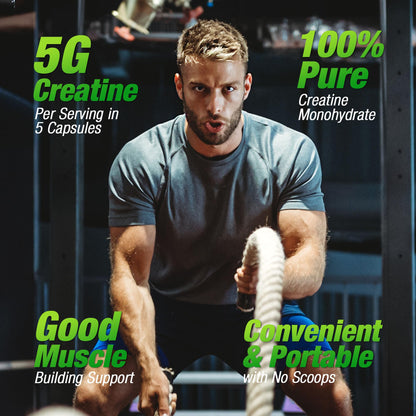 BIKAYALUE Creatine Monohydrate 5000mg - 40 Servings (Gluten Free)