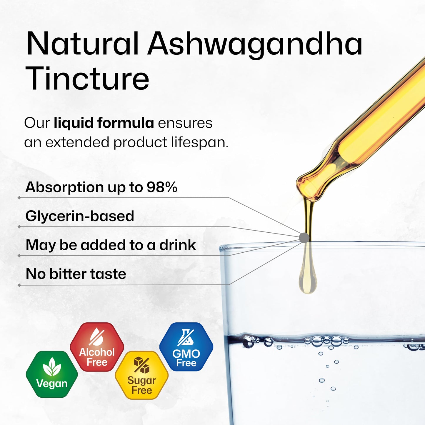 BIO KRAUTER Ashwagandha Liquid Drops – Calm Mood Support, Vegan, Alcohol & Sugar Free, 4 oz (Pack of 2)