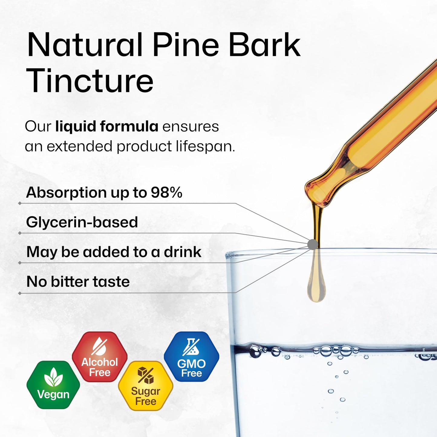 BIO KRAUTER Pine Bark Extract Drops – 400 mg, French Maritime Pine Bark, Vegan, Alcohol & Sugar Free – 4 Fl Oz