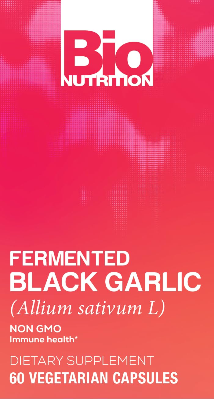 Bio Nutrition Fermented Black Garlic - 60 Veg Capsules | Immune Support