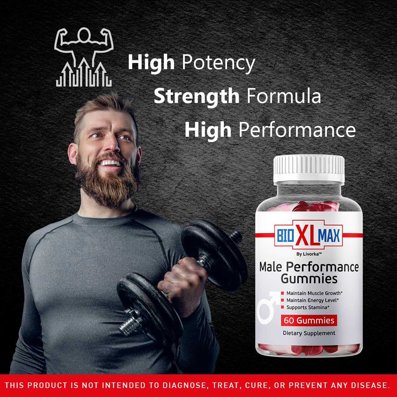 (2 Pack) Bio XL Max Gummies | Natural Energy & Wellness | 120 Gummies