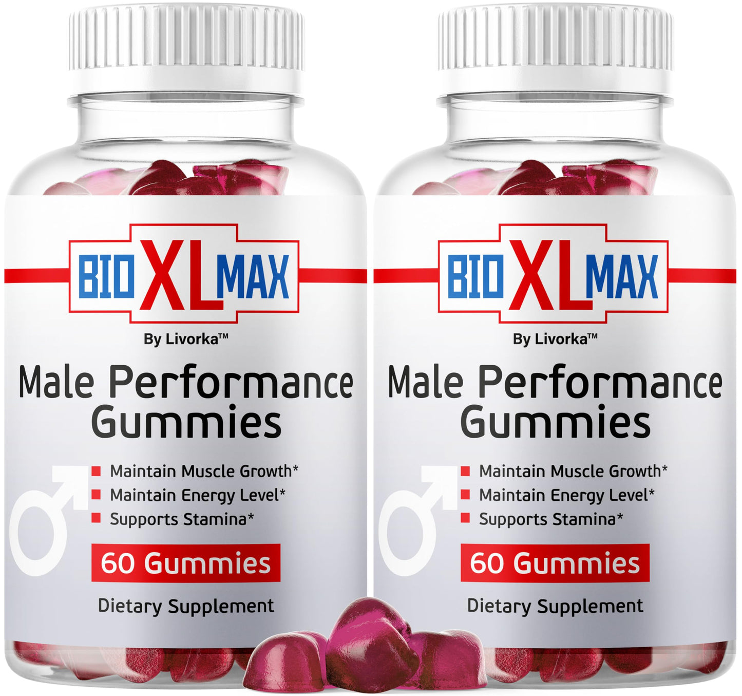 (2 Pack) Bio XL Max Gummies | Natural Energy & Wellness | 120 Gummies