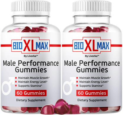 (2 Pack) Bio XL Max Gummies | Natural Energy & Wellness | 120 Gummies