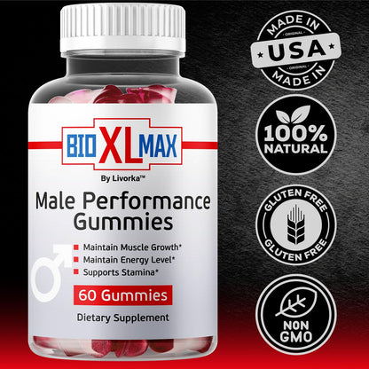 (2 Pack) Bio XL Max Gummies | Natural Energy & Wellness | 120 Gummies