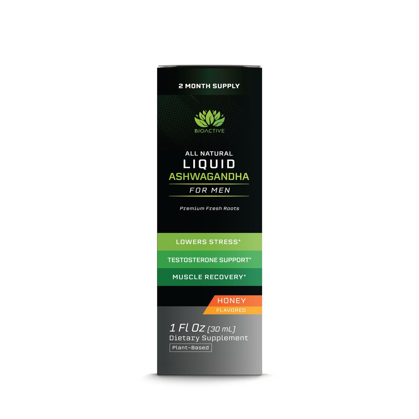 BIOACTIVE Liquid Ashwagandha Drops – Testosterone Support & Adaptogen