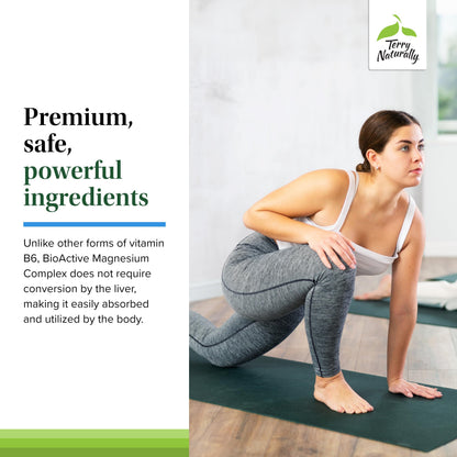 BioActive Magnesium Complex – Bone & Heart Health Support, P-5-P B6, Zinc (60 Vegan Capsules) | Terry Naturally