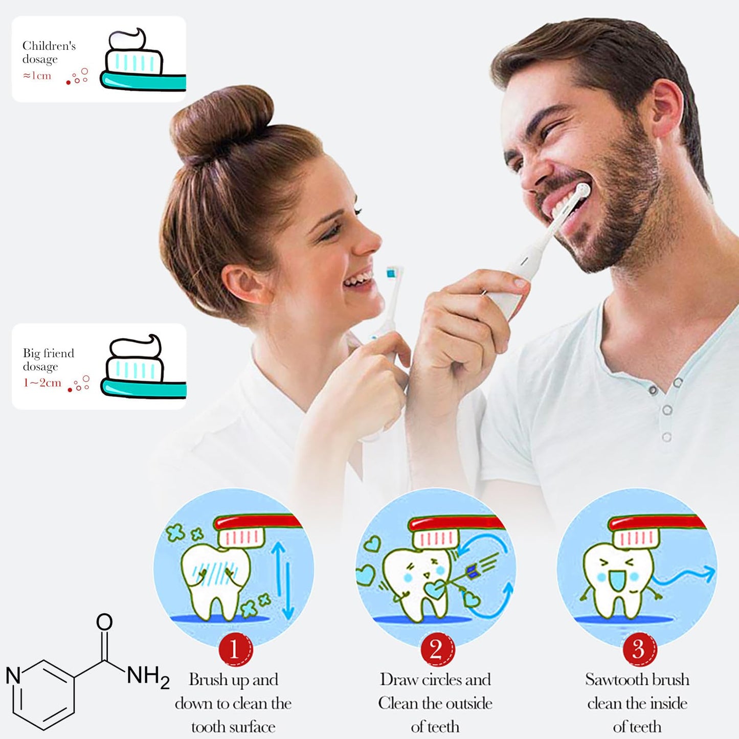 BIOAQUA 1.5X Instant Whitening Toothpaste – Balance Oral Flora, Fresh Breath 100g