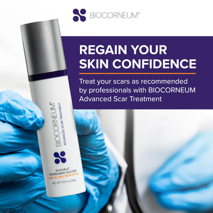 BIOCORNEUM Advanced Scar Treatment with Silishield SPF 30 (50g) – Surgeon-Recommended Silicone Scar Gel