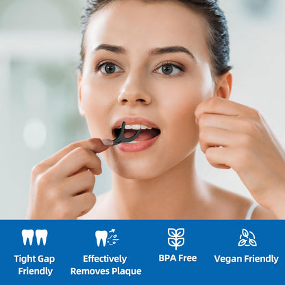 Biodegradable Dental Floss Picks | Easy Glide for Fresh Breath & Healthy Gums