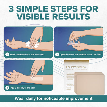 Biodermis EpiDerm Large Silicone Scar Sheets – 11x15.75, 5-Pack
