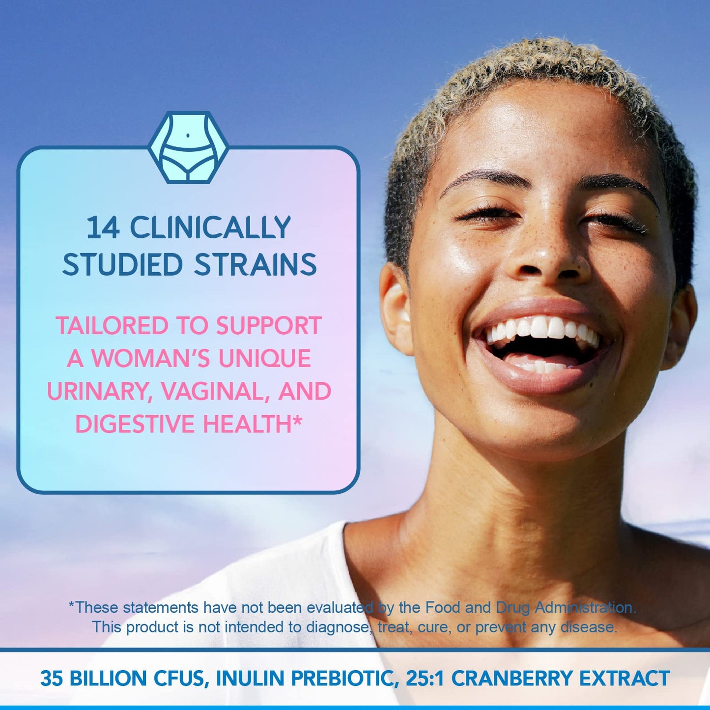 BioEmblem Beauty Probiotics for Women – 35B CFU, 14 Strains, 30 Caps