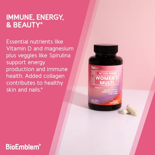 BioEmblem Women's Multivitamin – Complete Daily Multi (Gluten Free, 90 Capsules)