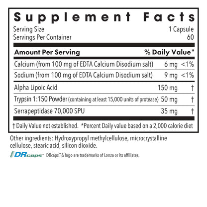 Allergy Research Group Biofilm Neutralizer – Biofilm Defense, EDTA, Serrapeptase, Vegetarian Capsules (60 Count)