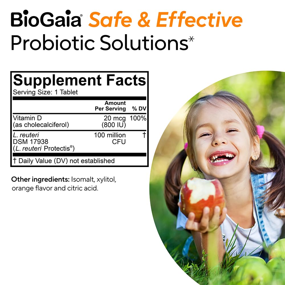 BioGaia Immune Active Kids | Probiotic + Vitamin D for Ages 3+