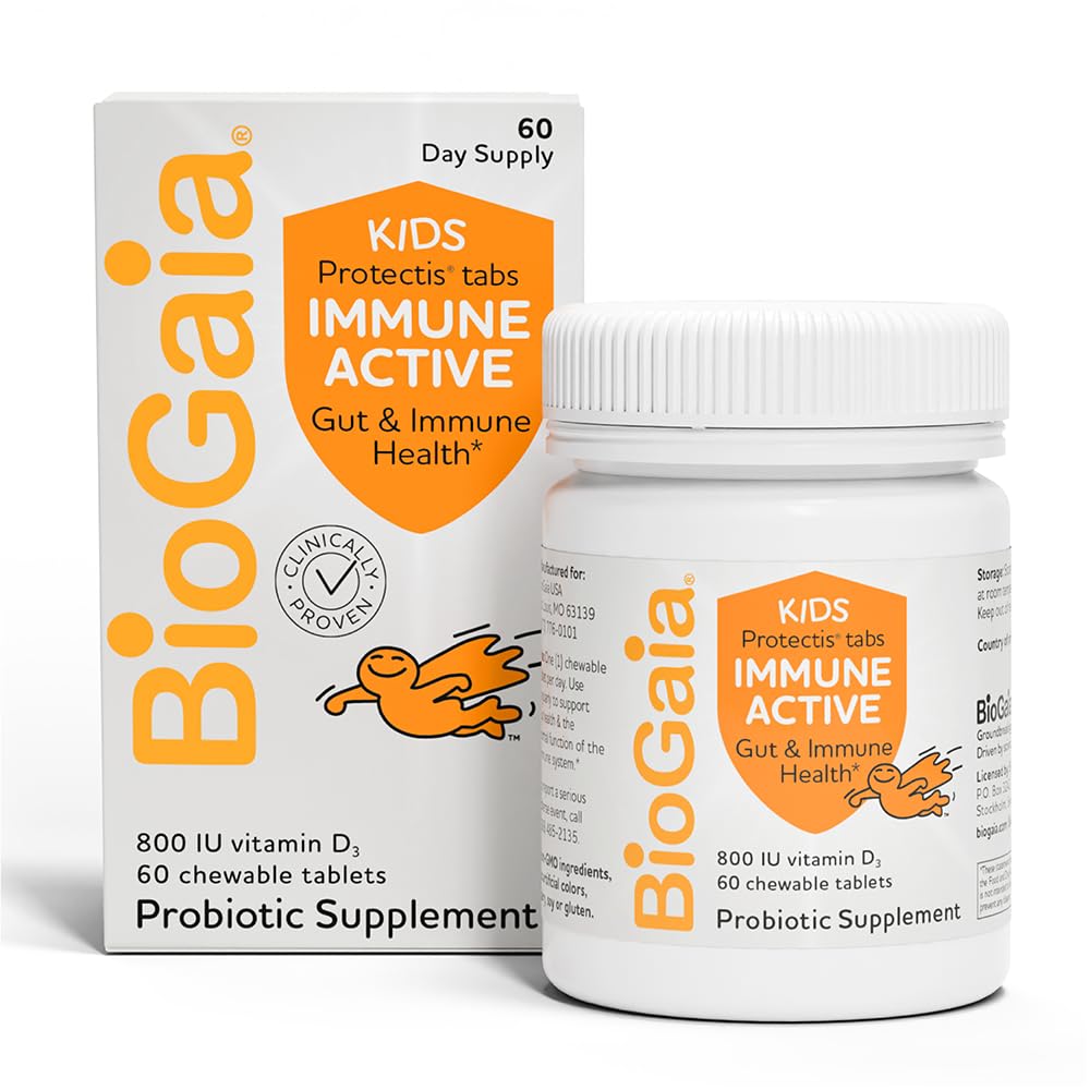 BioGaia Immune Active Kids | Probiotic + Vitamin D for Ages 3+