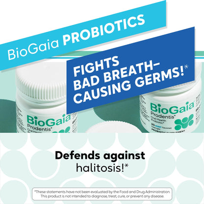 BioGaia Prodentis 3-Pack | Dental Probiotic Lozenges for Healthy Gums & Teeth | Mint Flavor | 90 Day Supply
