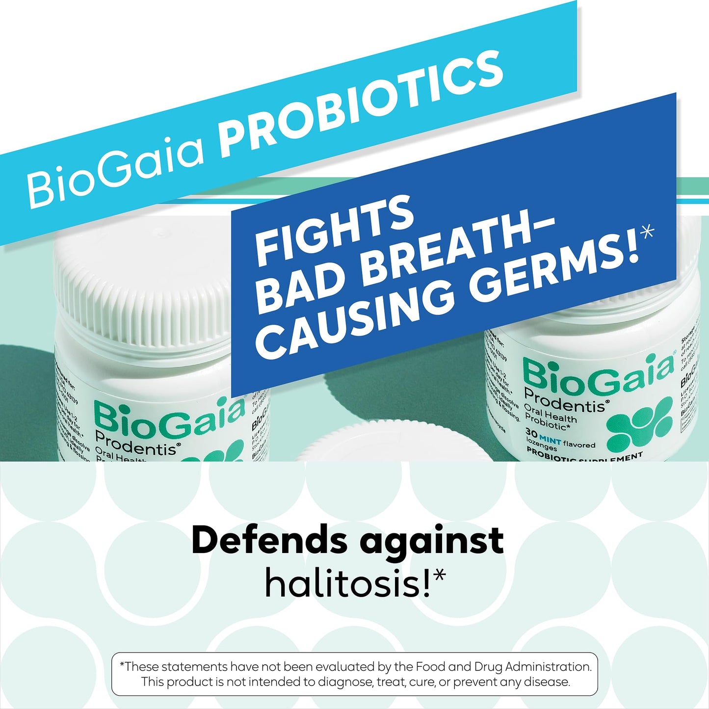 BioGaia Prodentis 3-Pack | Dental Probiotic Lozenges for Healthy Gums & Teeth | Mint Flavor | 90 Day Supply